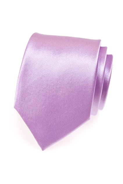 Lesklá světle fialová kravata (Velikost šířka 7 cm)
