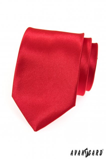 Lesklá červená kravata