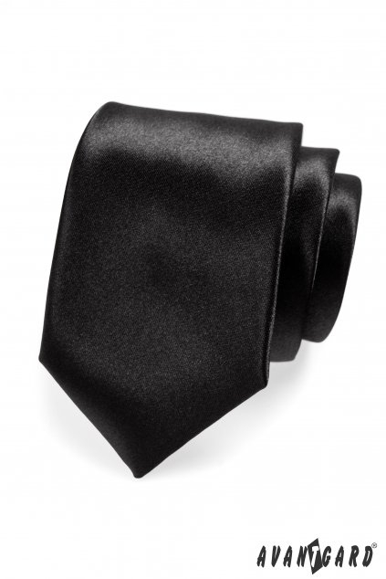 Lesklá černá kravata