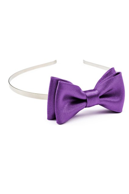 Čelenka s lesklým fialovým motýlkem (Velikost šířka motýlku 7 cm)