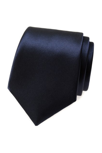 Lesklá tmavě modrá kravata (Velikost šířka 7 cm)