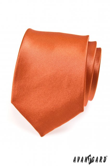 Lesklá cihlová kravata