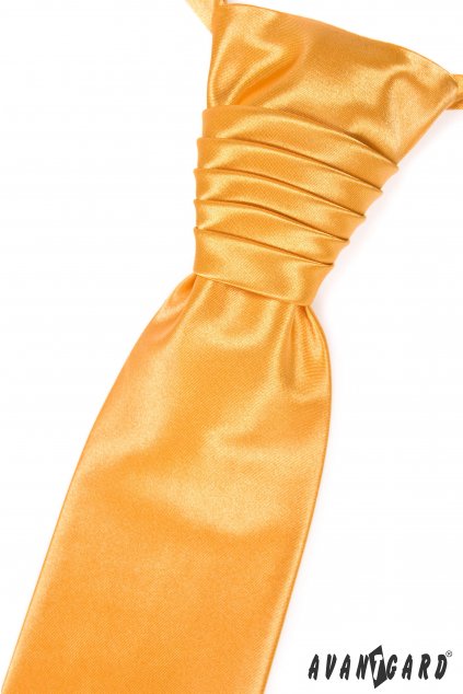 Oranžová svatební kravata + kapesníček