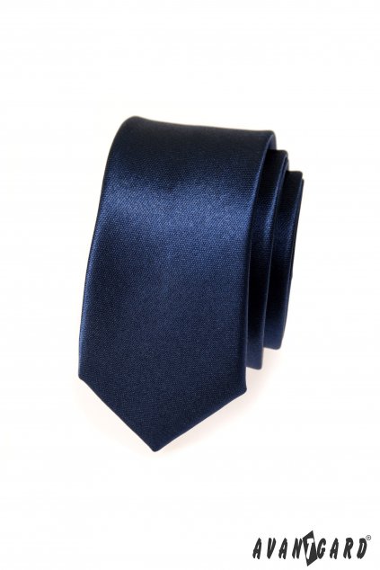 Tmavě modrá slim kravata