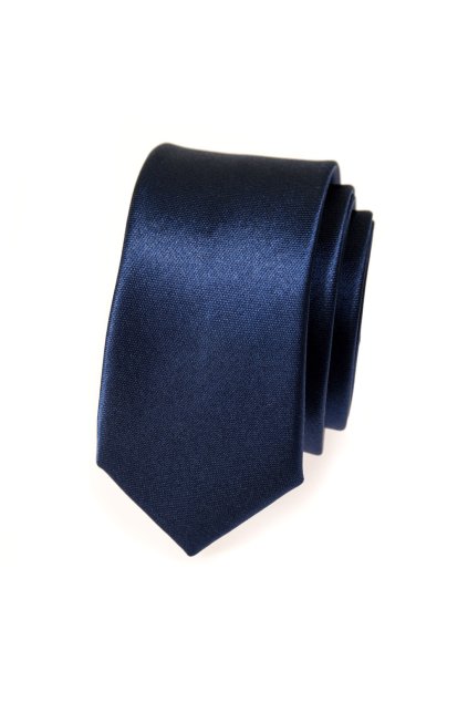 Tmavě modrá slim kravata (Velikost šířka 5 cm)