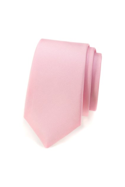 Matná růžová slim kravata (Velikost šířka 5 cm)