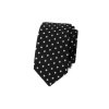 Černá slim kravata - puntíky (Velikost šířka 5 cm)