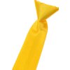 Lesklá žlutá dětská kravata (Velikost délka 31 cm)