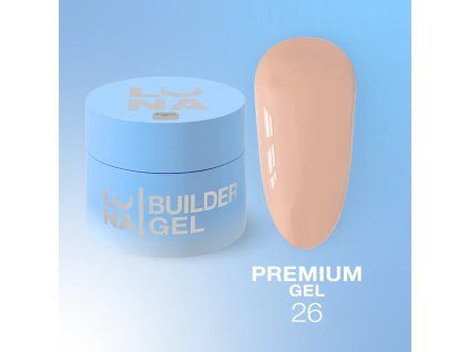 Lunamoon Premium gel 26  Střední konzistence builder gel pro posílení a modelování nehtů