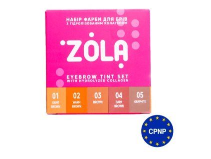 ZOLA eyebrow tint set with hydrolyzed collagen