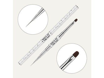 štětec na nehty 2v1 liner oval