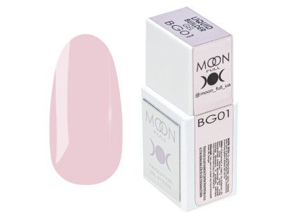 Moon Full Liquid Builder Gel BG01 Pale Pink 15 ml – stavební gel světle růžový