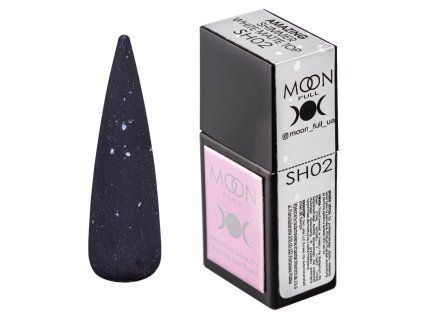 Moon Amazing Shimmer Top SH02 – Transparent Matte with White Flakes 12 ml