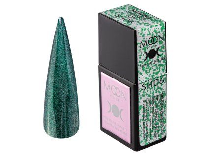 Moon Amazing Shimmer Top SH06 – Transparent with Green Pearl Micro Glitter 12 ml