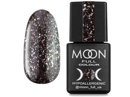 Moon Full Leaf Rubber Base 07 – Dark Gray with Silver Gold Trim 8 ml