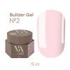 VALERI Builder Gel PRO 02 – obal a vzorek (15 ml, ilustrační balení)