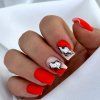 nail art s cernym gel paintem