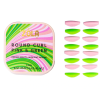 ZOLA Round Curl Pink Green silikonové natáčky