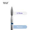Diamantová fréza NAILSOFTHEDAY plamen 2,1×8 mm modrá střední hrubost