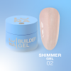 Lunamoon Shimmer Gel №02 stavební gel s jemnými třpytkami