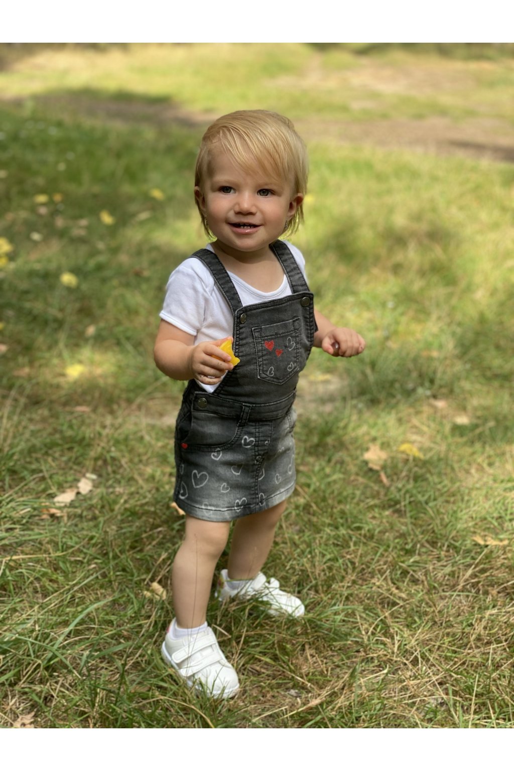 LOSAN - Dětské džínové šaty s laclem "HEARTH"