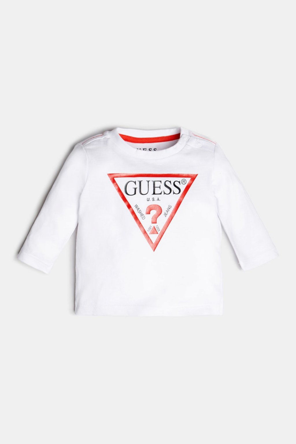 Guess - Tričko s dlouhý rukávem "CORE LINE" (Barva Bílá, Velikost 68)