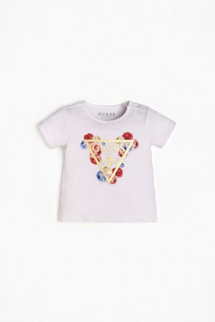 Guess - Dívčí tričko "FLOWERSHEARTH" (Barva Bílá, Velikost 68)