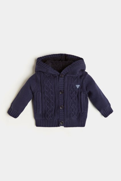 Guess - Svetr s kapucí (Barva Tmavě modrá, Velikost 122)