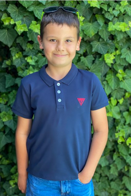 Guess - Dětské polo tričko - tmavě modré