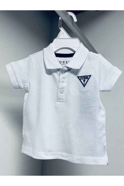 Guess - Dětské polo tričko - bílé