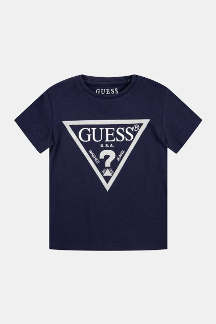 Guess - Tričko s krátkým rukávem "SHINE" (Barva Tmavě modrá, Velikost 116)