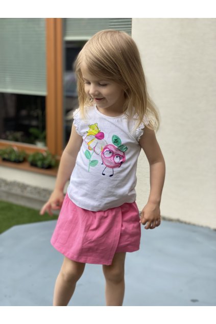Dívčí komplet tričko a kraťasy MAYORAL, světle růžová APPLE (Barva Růžová, Velikost 98)
