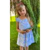Dívčí šaty s motivem květin, světle modré LOSAN