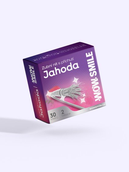 wow smile zubni nit jahoda