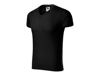 Slim Fit V-neck Tričko pánské (Varianta 3XL, Varianta skupiny černá)