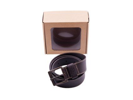 Opasok WRANGLER W0081US85 BROWN BASIC STITCHED BELT (Dĺžka 85 cm)