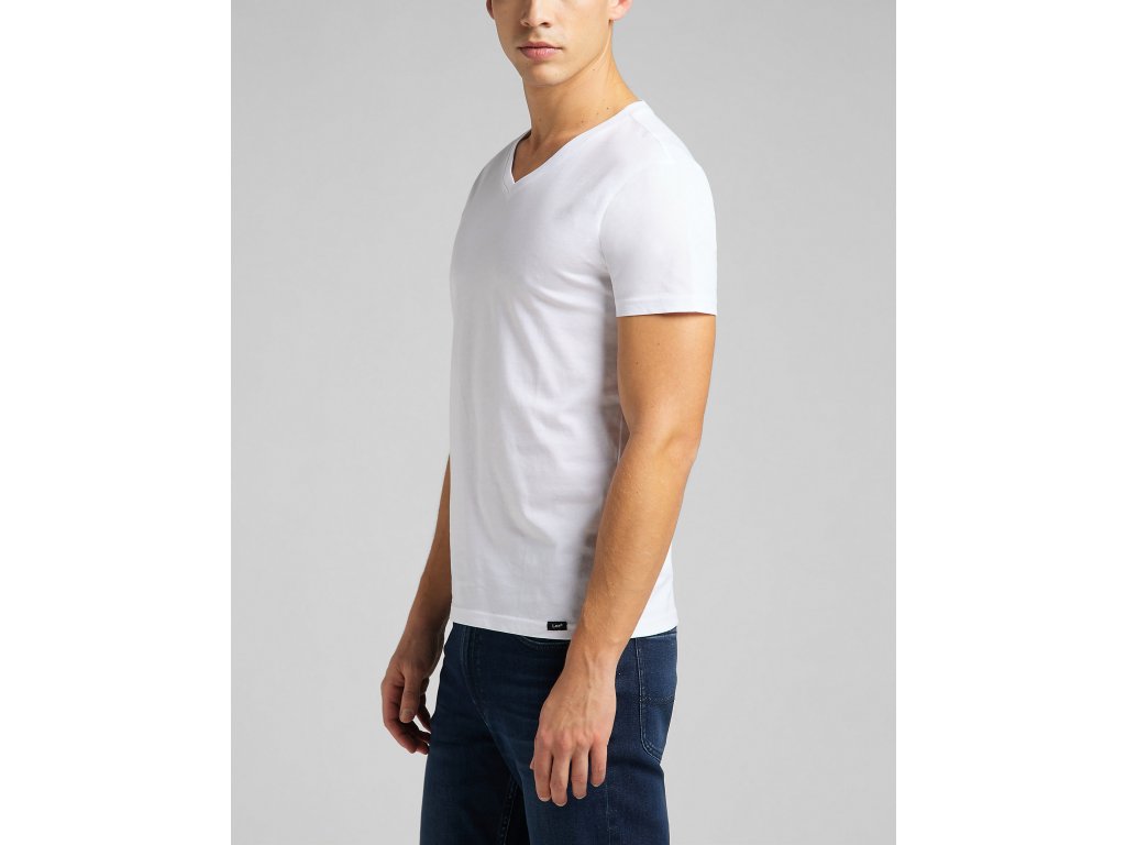 tričko Lee TWIN PACK CREW WHITE (Velikost XXL)