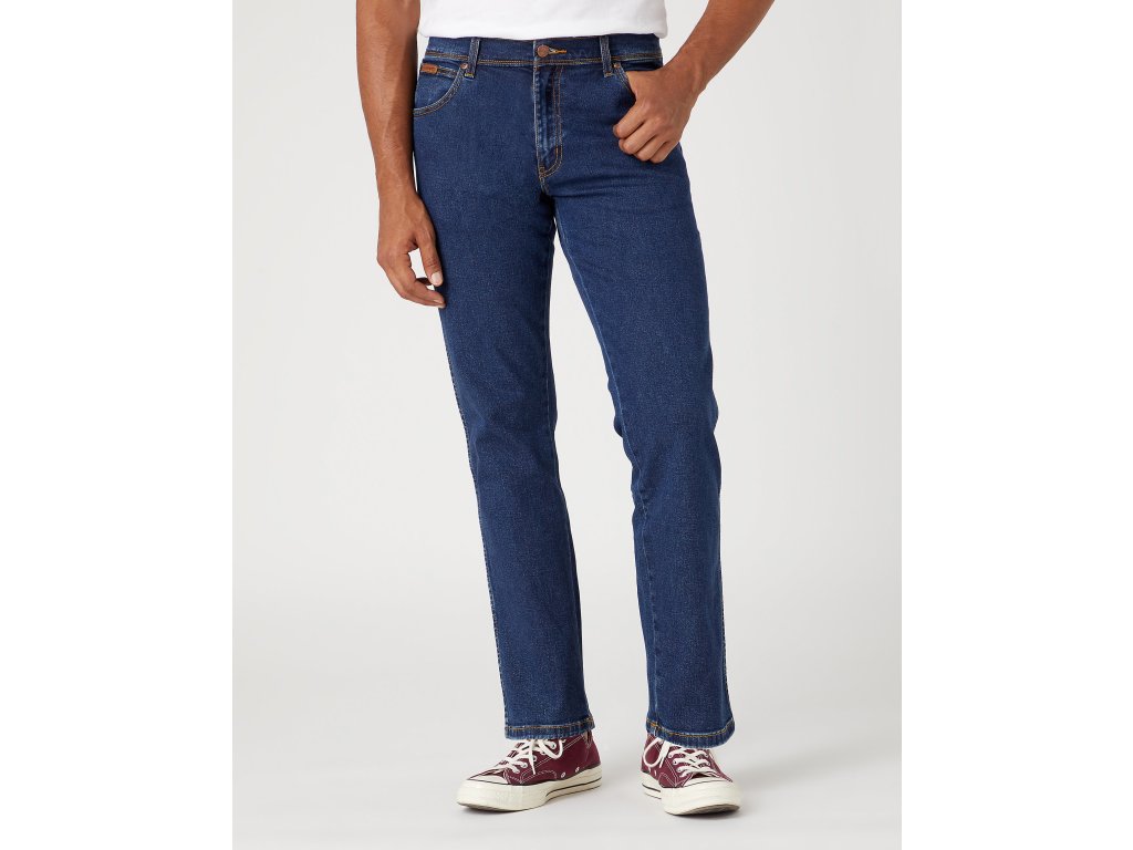Kalhoty Wrangler TEXAS STRETCH DARKSTONE
