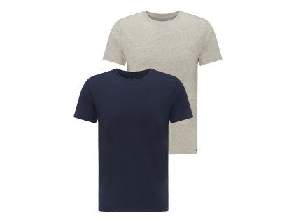 Tričko Lee TWIN PACK CREW GREYMELE NAVY