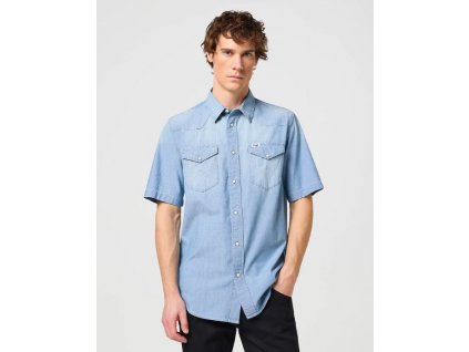 košile Wrangler WESTERN SHIRT LIGHT STONE