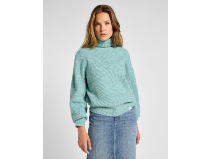 Svetr Lee ROLL NECK KNIT POND