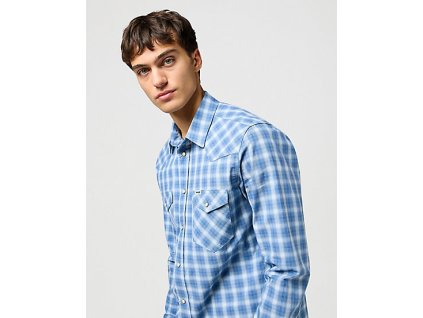Košile Wrangler WESTERN SHIRT BLUE