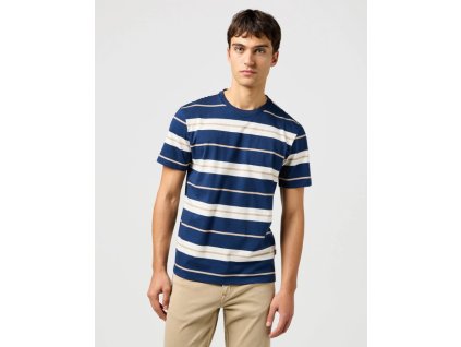 Tričko Wrangler STRIPE TEE BLACK IRIS
