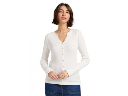 Triko Lee WASHED WAFFLE HENLEY ECRU