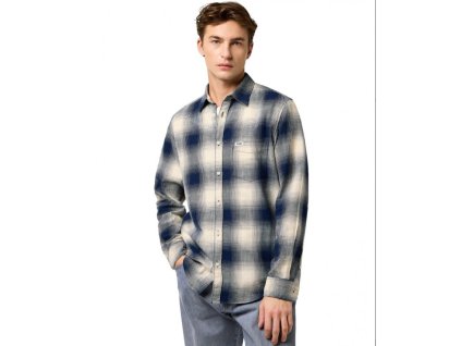 Košile Wrangler INDIGO SHIRT DUSTY BLUE