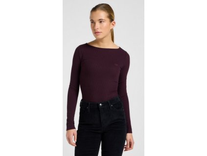 Triko Lee BOAT NECK TEE DEEP WINE