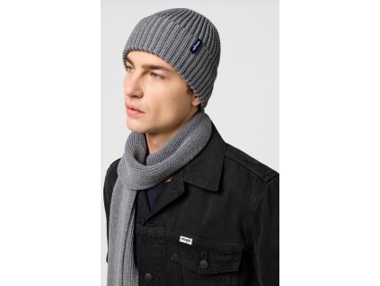 Sada čepice šála Wrangler SCARF BEANIE MID GREY