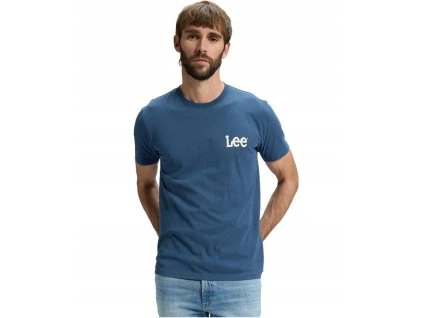 Tričko Lee MEDIUM WOBBLY LEE TEE ACADEMY BLUE