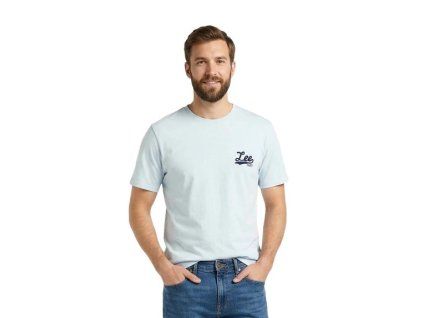 Tričko Lee STITCH TEE BEAU BLUE