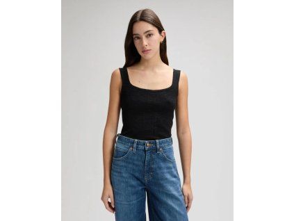 Tílko Lee KNITTED TANK BLACK